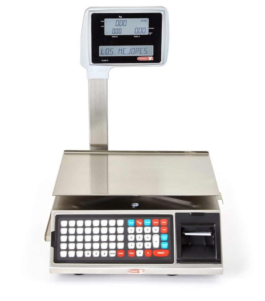 Báscula Etiquetadora de Acero Inoxidable con Torreta 40kg WLABEL40