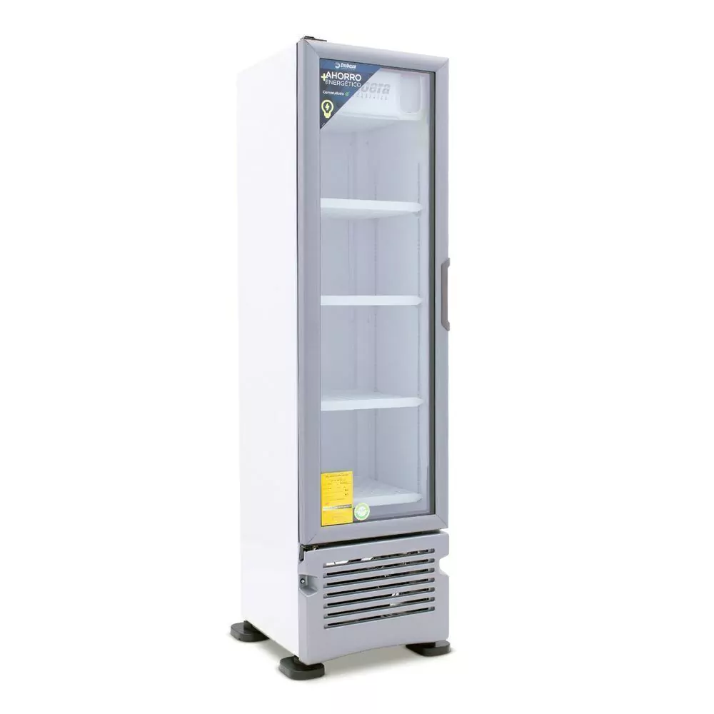 Refrigerador Vertical 1 Puerta Cristal Luz Led 8 Pies Imbera VR08