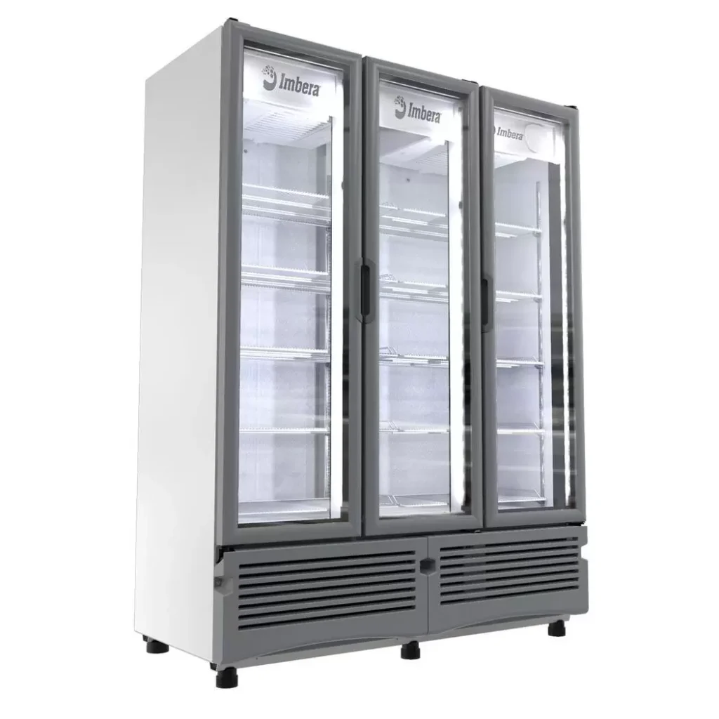 Enfriador vertical 3 puertas cristal luz led 42pies³ G-342