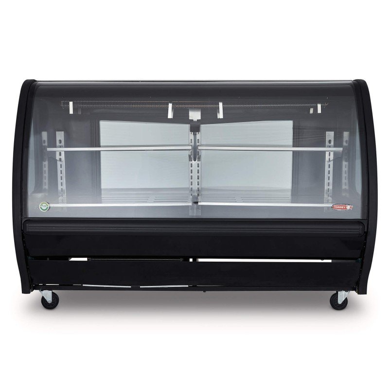 Vitrina carnicera vidrio curvo Acero inoxidable y color negro TEM-200C - Image 2