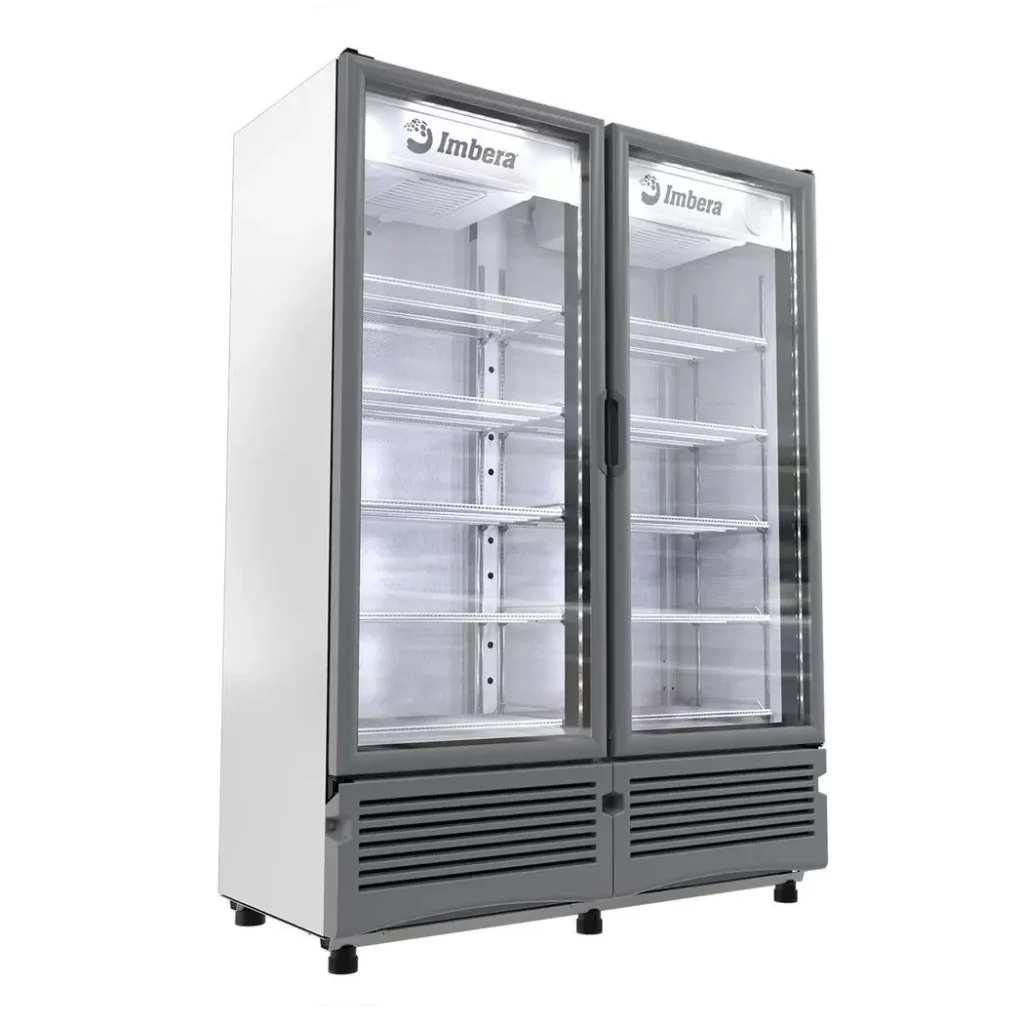 Enfriador vertical 2 puertas cristal luz led 42pies³ G-342