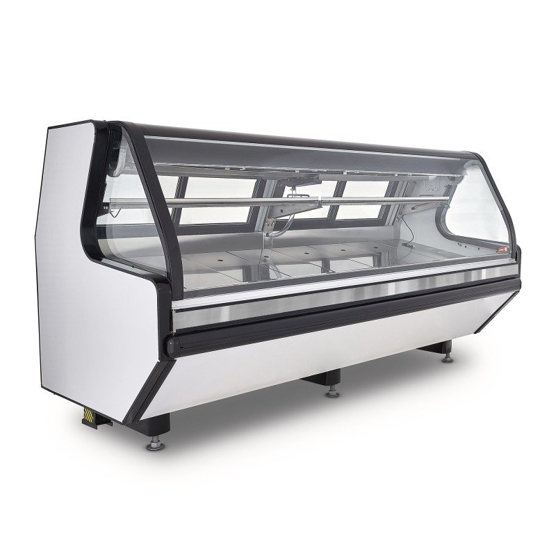 Vitrina carnicera exhibidora 2,5 m vidrio abatible acero inoxidable TEC-250LIFTAI - Image 4