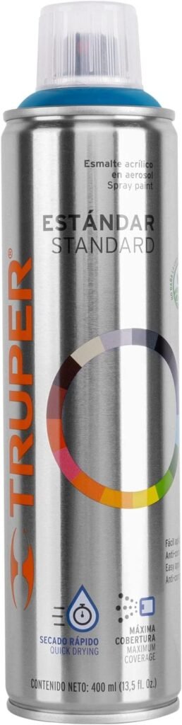 Truper PA-AH, Pintura (Esmalte acrílico) en aerosol, azul holandés