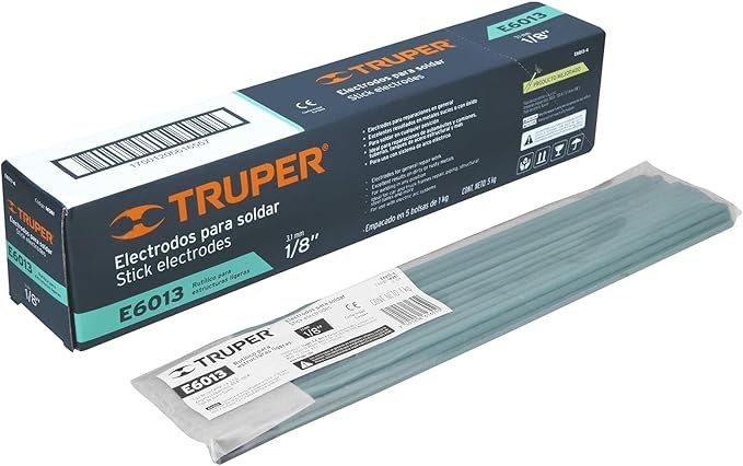 Truper E6013-4, Electrodo 6013 de 1/8", bolsa con 1 kg