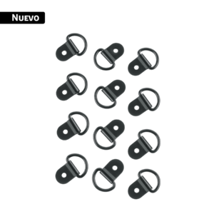 12 anclajes para amarre de carga, anillo en D