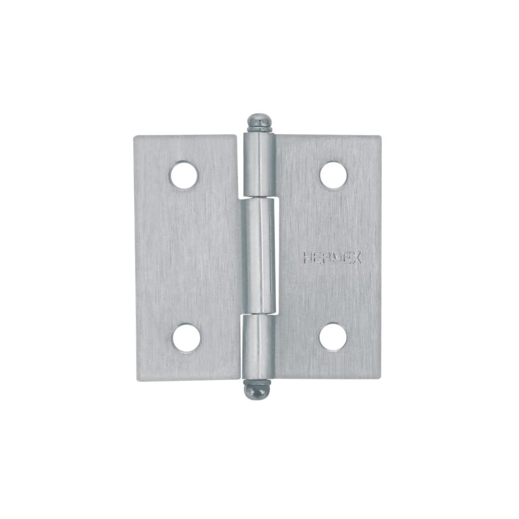 Bisagra cuadrada 2", satinado, cabeza redonda, HERMEX
