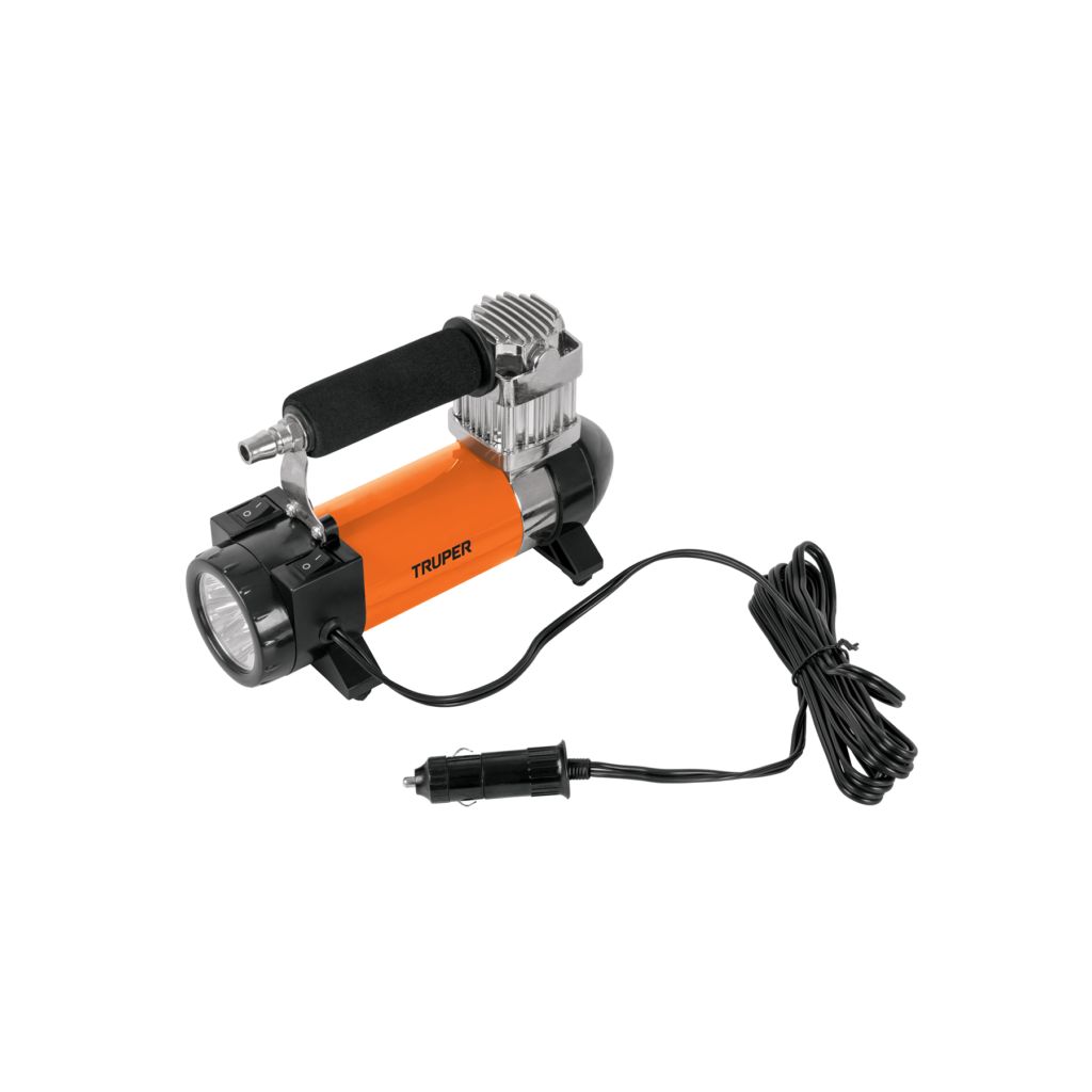 Inflador portatil para auto con literna LED 12V
