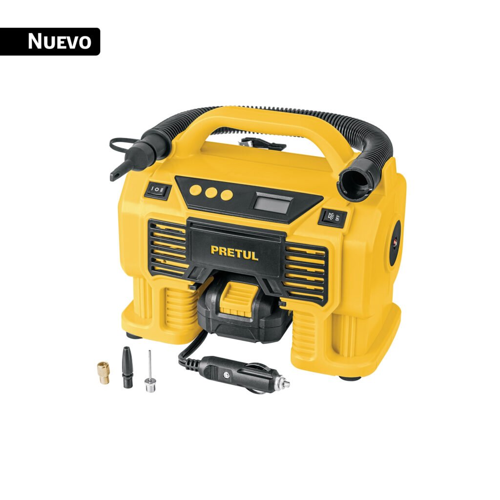 Inflador/soplador para auto, 20V, 1 batería 2Ah