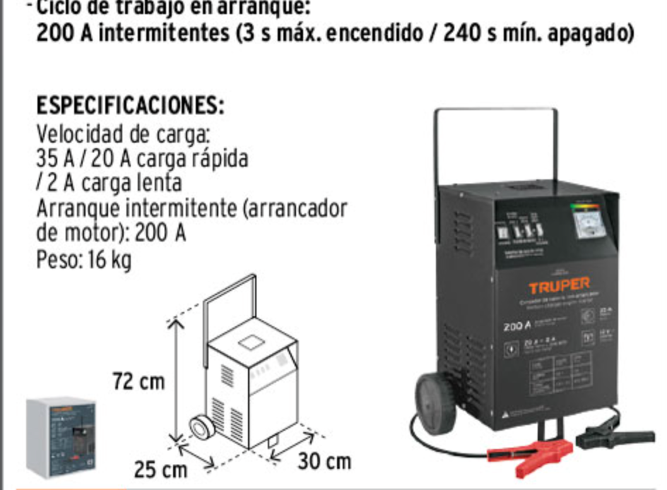 Cargador de baterias 200A, 12 V - Image 2