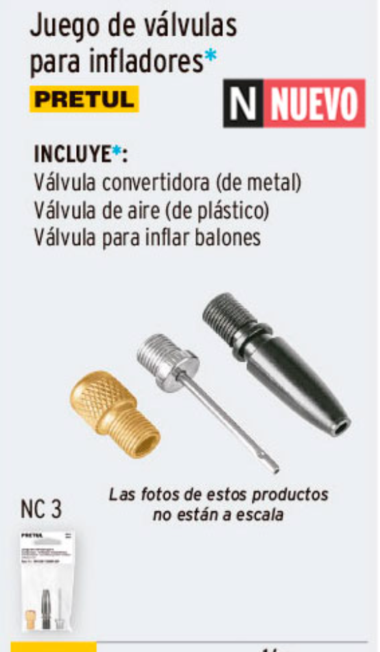Juego de valvulas para infladores - Image 2