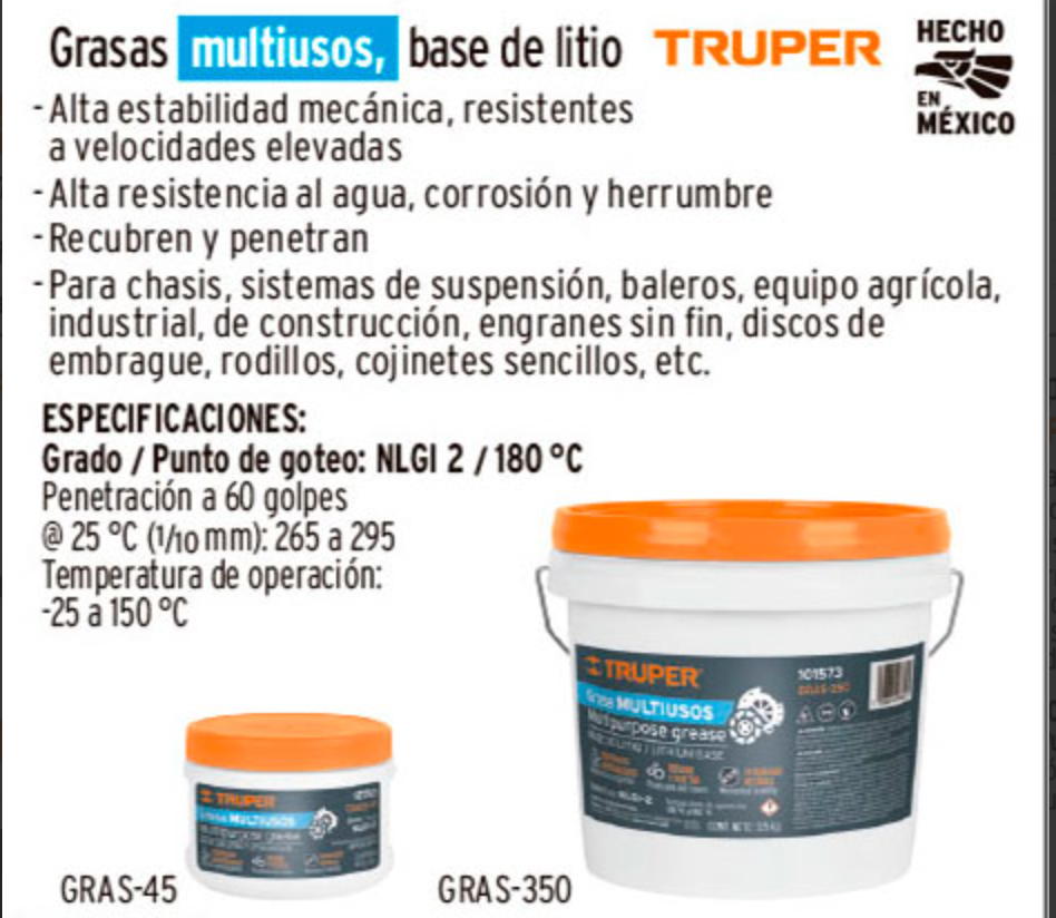Grasa automotriz, base bentona, 450 g - Image 2