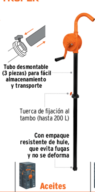 Bomba extractora de aceites con manivela - Image 2