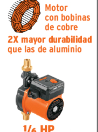 Bomba presurizadora 1/6 HP, Truper - Image 2
