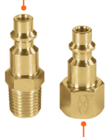 Truper Conector rápido de latón, tipo M, cuerda 1/4' macho y hembra