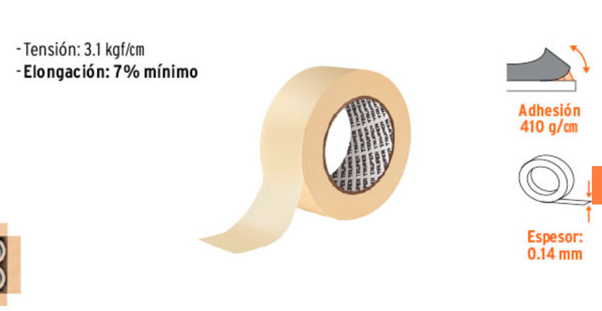 Cinta masking tape de 3/4' x 50 m - Image 2