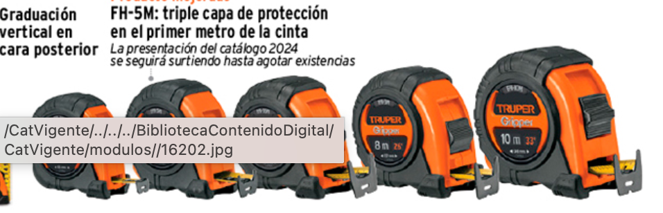 Flexómetro Gripper contra impactos 5 m cinta 19 mm - Image 2
