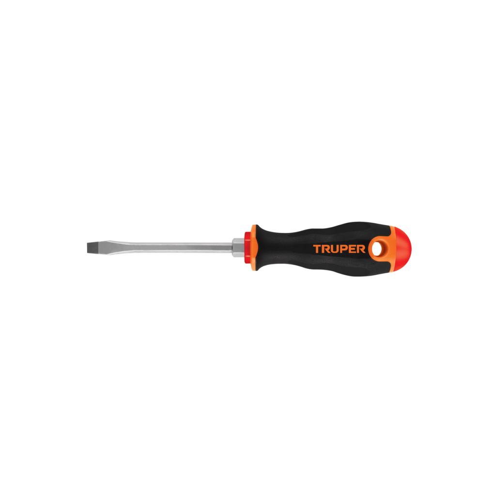 Desarmador plano 1/4" x 4" mango Comfort Grip