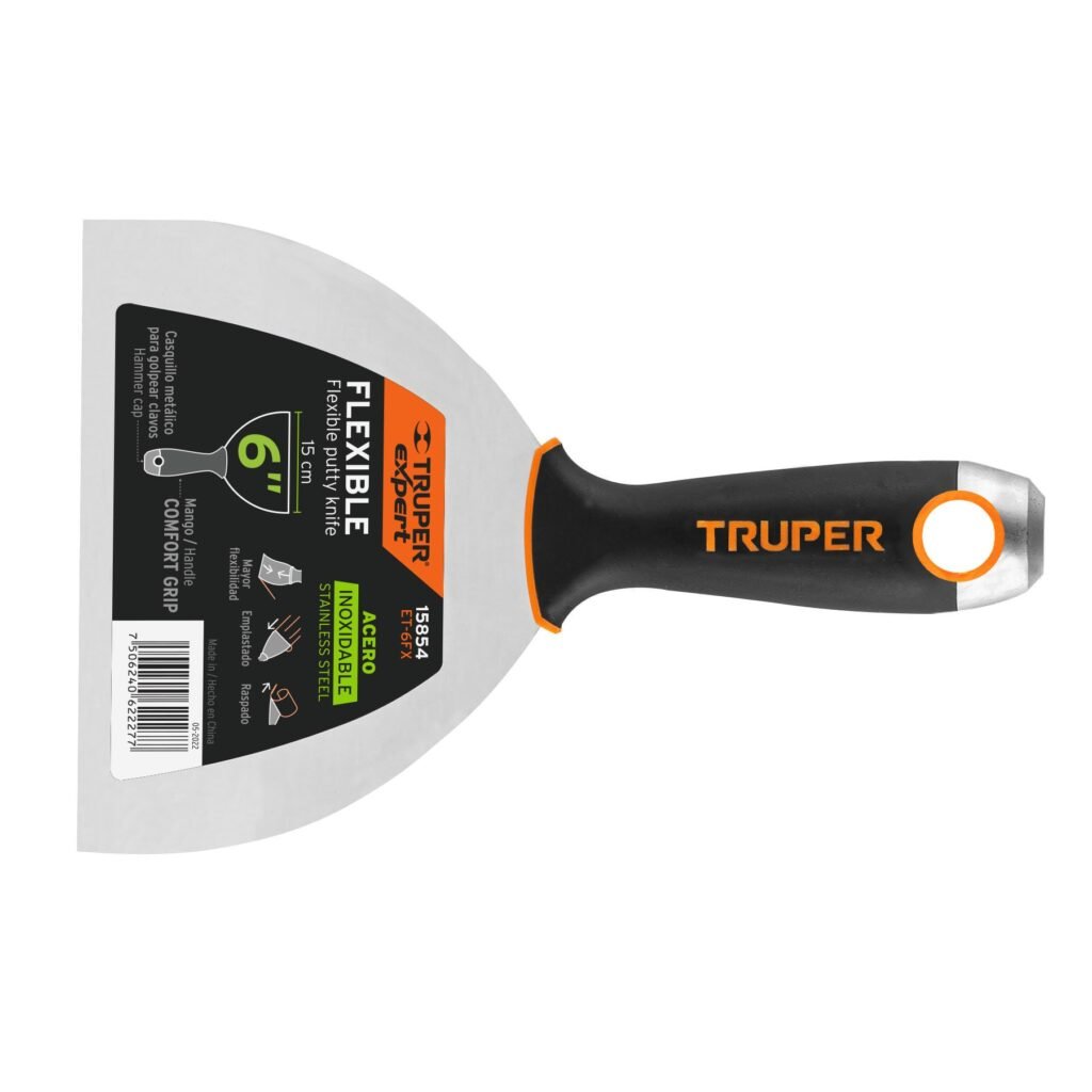 Espátula flexible 6' acero inox. mango Comfort