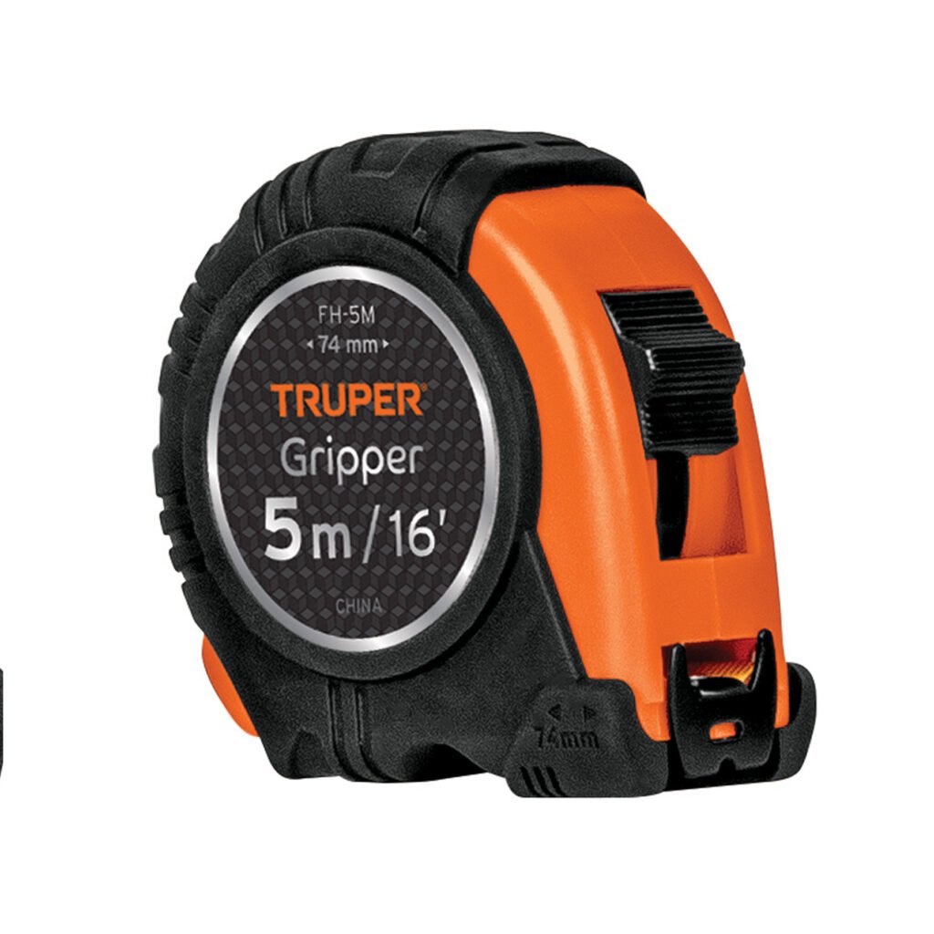 Flexómetro Gripper contra impactos 5 m cinta 19 mm