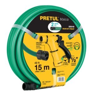 Combo manguera MAN-15X1/2P y pistola de riego PIM-4P