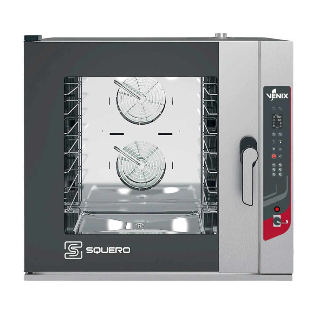 Horno Convección a Gas Vapor Control Digital Autolavado 6 Charolas 60×40 Cm 220v