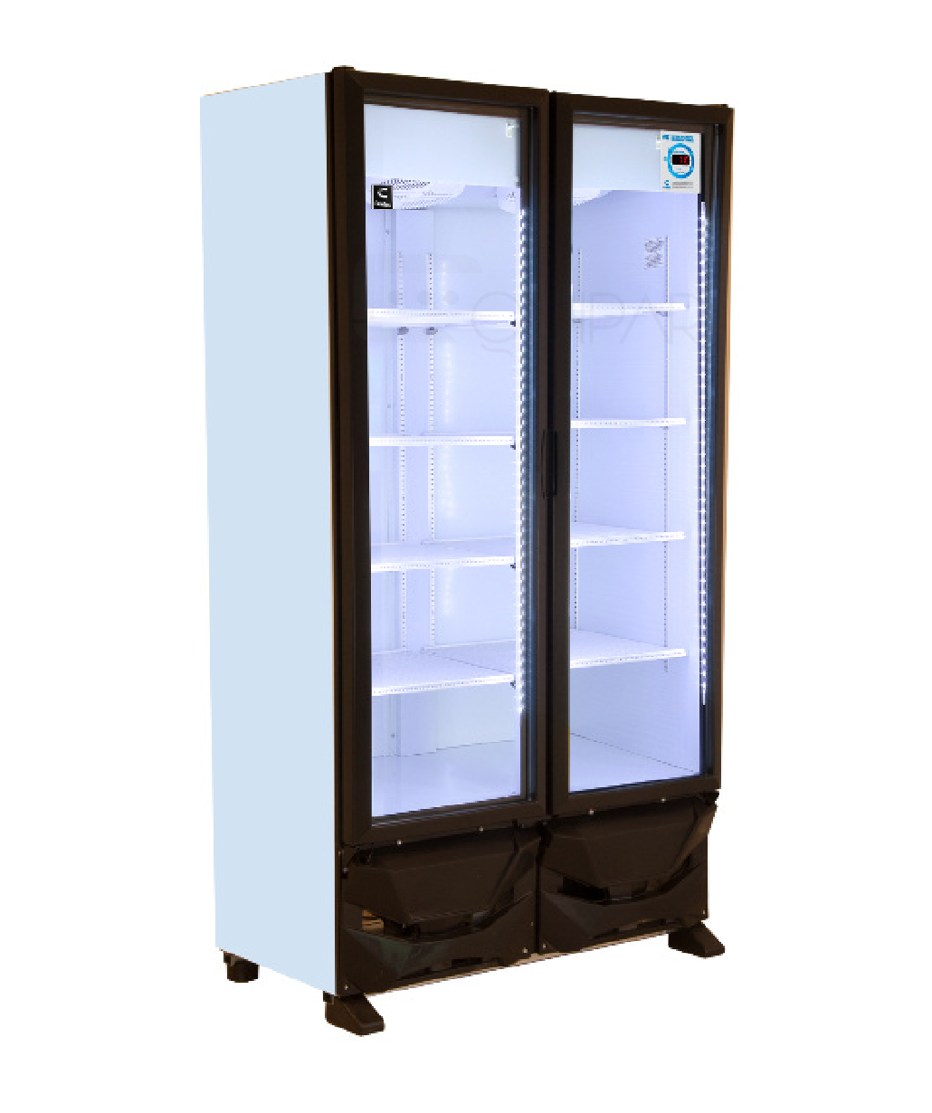 Refrigerador Vertical 24 ft³ de 2 Puertas Abatibles de Cristal Criotec CFX-24 2P