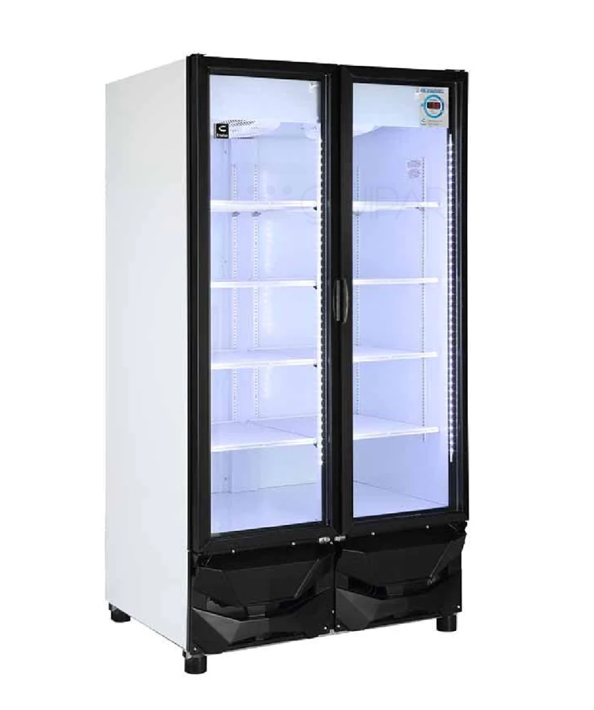 REFRIGERADOR VERTICAL 37 FT³ DE 2 PUERTAS ABATIBLES DE CRISTAL CRIOTEC CFX-37 2P