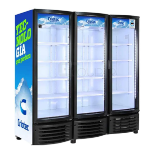 REFRIGERADOR VERTICAL 64 FT³ DE 3 PUERTAS ABATIBLES DE CRISTAL CRIOTEC CFX-64 3P