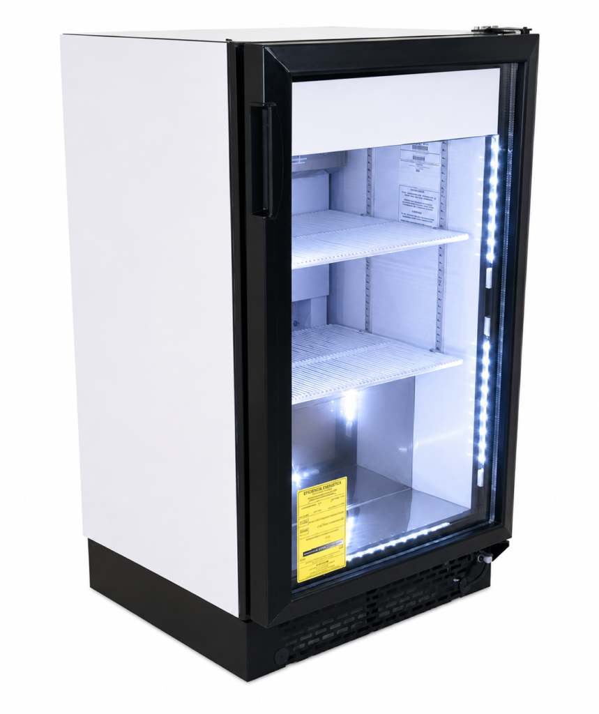 REFRIGERADOR VERTICAL COUNTER TOPS 4.7 FT³ DE 1 PUERTA ABATIBLE DE CRISTAL CRIOTEC CT-04